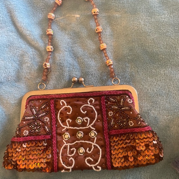 Clutch bag bohemian- snap close NWOT - Picture 3 of 4
